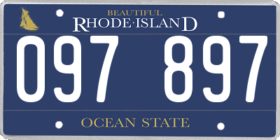 RI license plate 097897