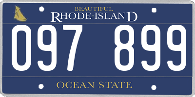 RI license plate 097899