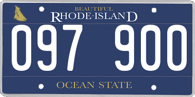 RI license plate 097900