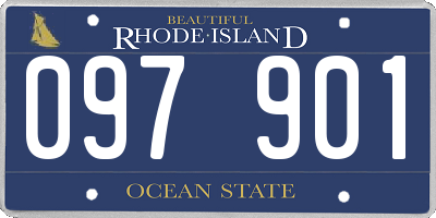 RI license plate 097901