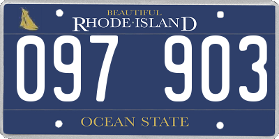 RI license plate 097903