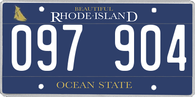 RI license plate 097904