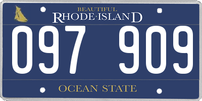 RI license plate 097909