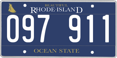 RI license plate 097911