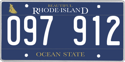 RI license plate 097912