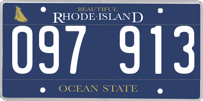 RI license plate 097913