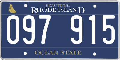 RI license plate 097915