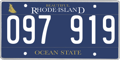 RI license plate 097919