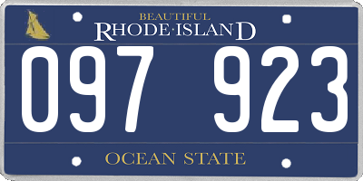 RI license plate 097923
