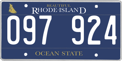 RI license plate 097924