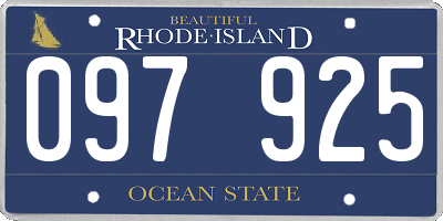 RI license plate 097925