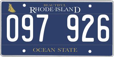 RI license plate 097926
