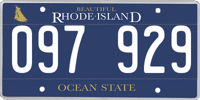 RI license plate 097929