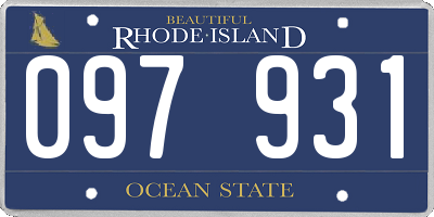 RI license plate 097931
