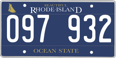 RI license plate 097932