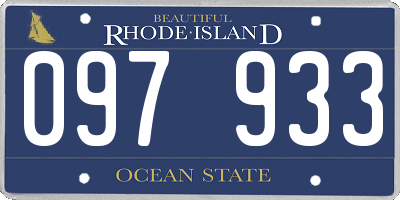 RI license plate 097933