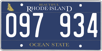 RI license plate 097934