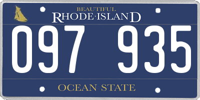 RI license plate 097935