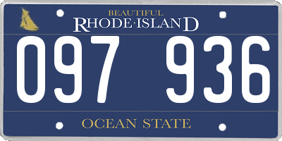 RI license plate 097936