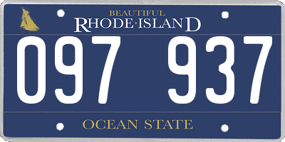 RI license plate 097937