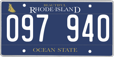 RI license plate 097940