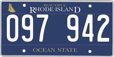 RI license plate 097942