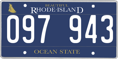 RI license plate 097943