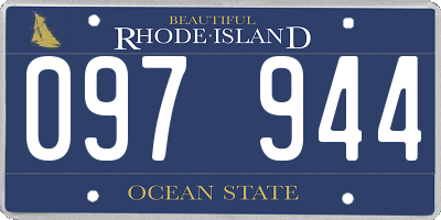 RI license plate 097944