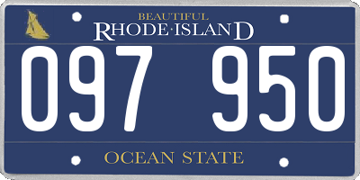 RI license plate 097950