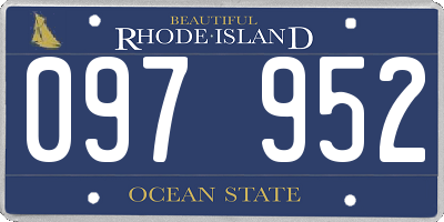 RI license plate 097952