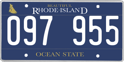 RI license plate 097955