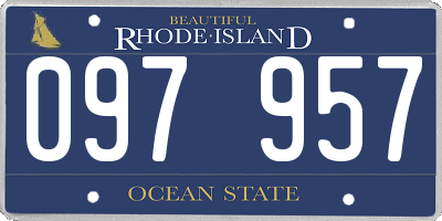 RI license plate 097957