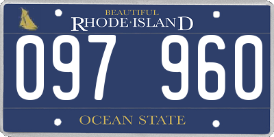 RI license plate 097960