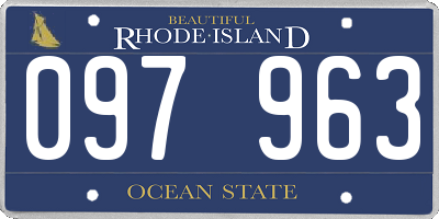RI license plate 097963