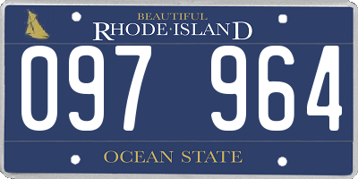 RI license plate 097964