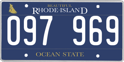 RI license plate 097969
