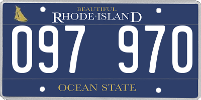 RI license plate 097970