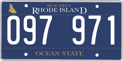 RI license plate 097971