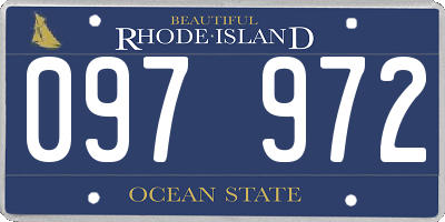 RI license plate 097972