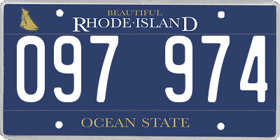 RI license plate 097974
