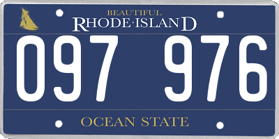 RI license plate 097976