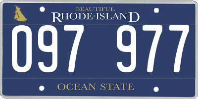 RI license plate 097977