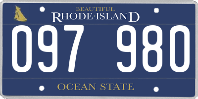 RI license plate 097980