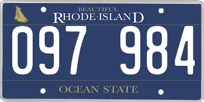 RI license plate 097984