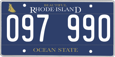 RI license plate 097990
