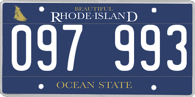 RI license plate 097993