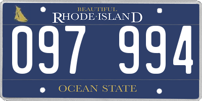 RI license plate 097994
