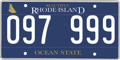 RI license plate 097999