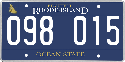 RI license plate 098015