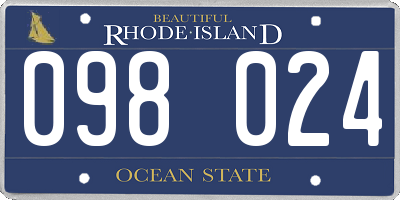 RI license plate 098024